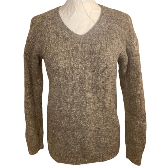 Handmade Chunky Knit Sweater Womens M Heavyweight Rustic Cottagecore Winter - Picture 1 of 5